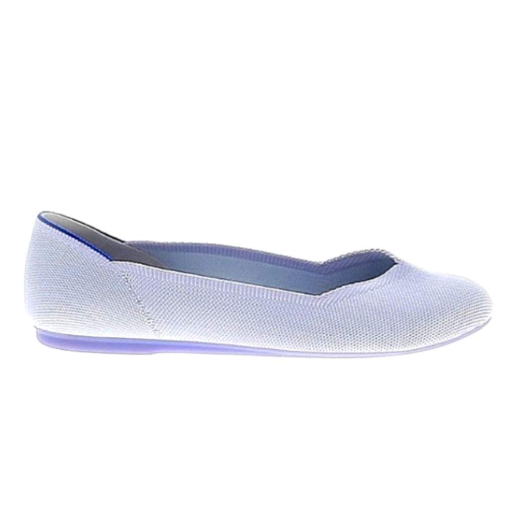 Rothy's Light Gray Knit Flats LIKE NEW